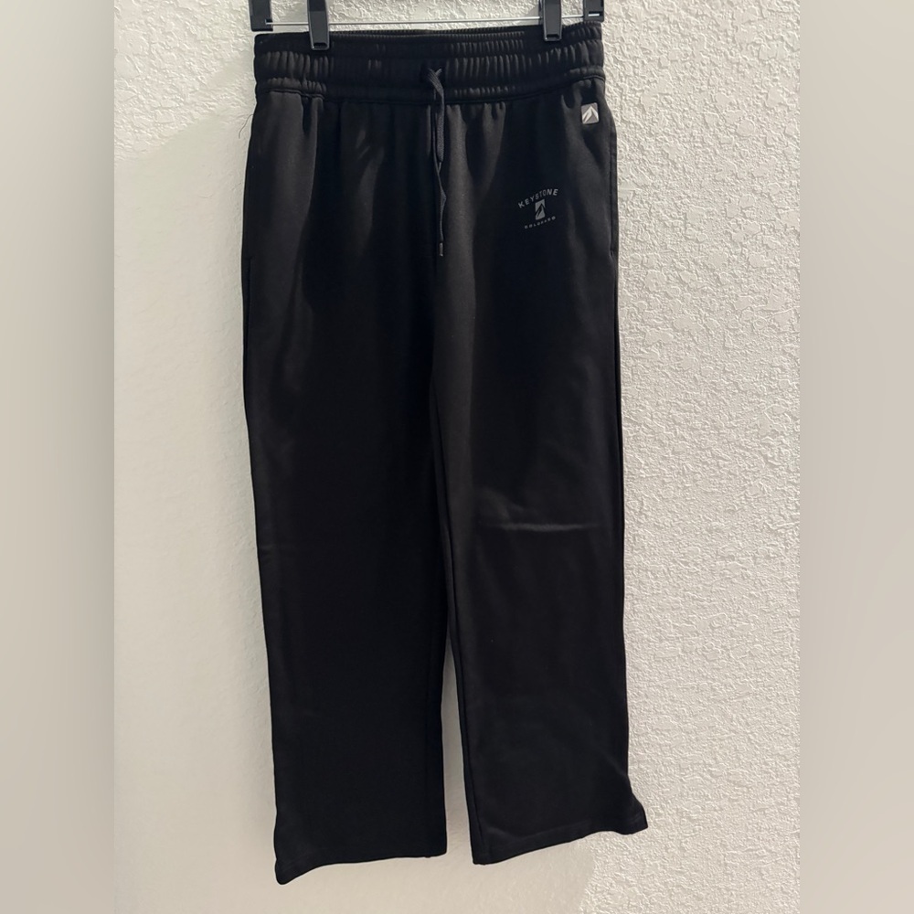 Keystone Colorado fleece sweatpants in black Sz S  worm twice